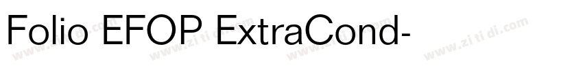 Folio EFOP ExtraCond字体转换